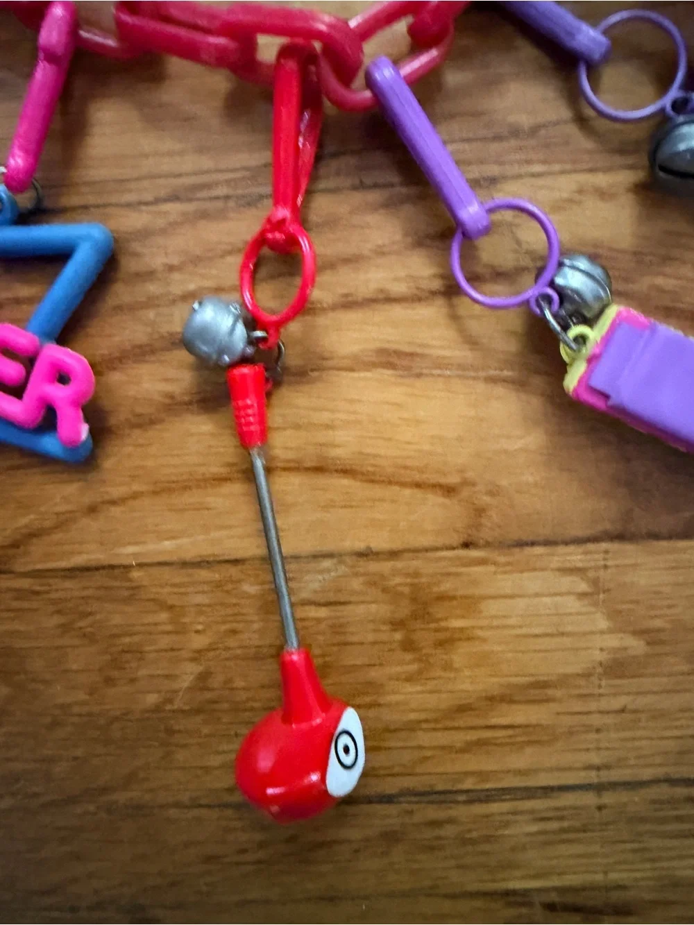 Vintage plastic bell Charm Necklace/belt